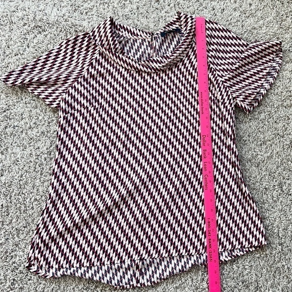 🆕 Meinsang patterned short sleeve plus size collared blouse red … - Picture 6 of 10